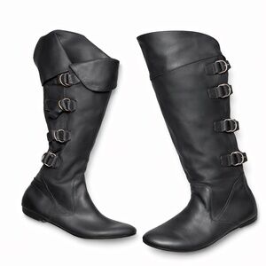 Chinese Laundry Gray Leather & Suede Over-the-Knee Boots | Women’s 8